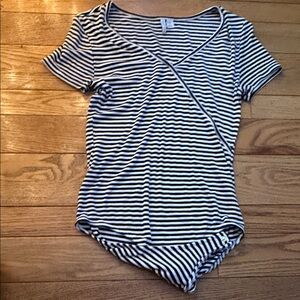 Striped Black and White Body Suite